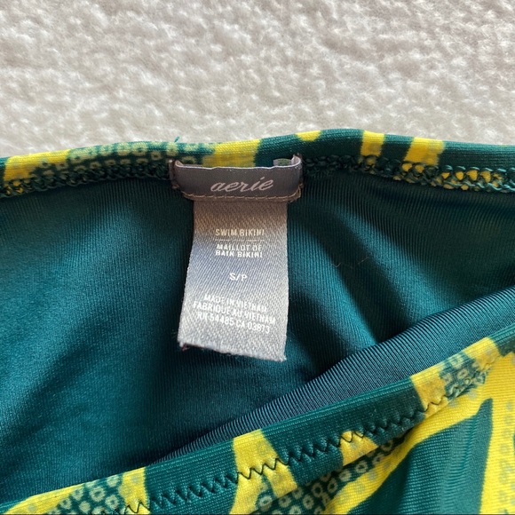 Aerie Green Leafy Swim Bottoms - Picture 3 of 3